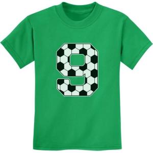 image:imageTstars  Soccer Fan 9th Birthday Gift for 9 Year old Youth Kids TShirtGreen