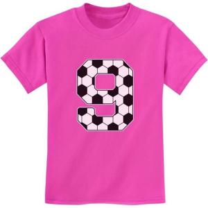 image:imageTstars  Soccer Fan 9th Birthday Gift for 9 Year old Youth Kids TShirtPink