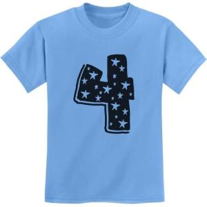 image:imageTstars Four Years Old BoyGirl Birthday Gift Idea  Im 4 Superstar Kids TShirtCalifornia Blue