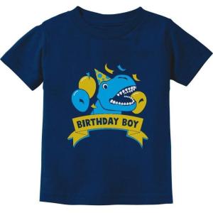 image:imageTstars Gift for Birthday Boy Dinosaur Raptor T Rex Boy ToddlerInfant Kids TShirtNavy
