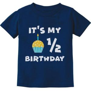 image:imageTstars Its My Half Birthday Outfit For Baby 12 Birthday Gift Infant Kids TShirtNavy