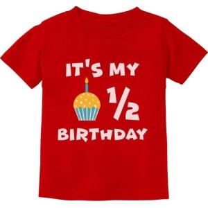 image:imageTstars Its My Half Birthday Outfit For Baby 12 Birthday Gift Infant Kids TShirtRed