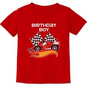 image:imageTstars TeeStars  Gift for Birthday Boy Racing Car Racer Boy Toddler Kids TShirtRed