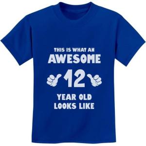 image:imageTstars This Is What an Awesome 12 Year Old Looks Like Youth Kids 12th Birthday TShirtBlue