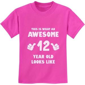 image:imageTstars This Is What an Awesome 12 Year Old Looks Like Youth Kids 12th Birthday TShirtPink