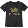 image:imageTstars Prince Shirt for Boys Crown Gift for Son Little Boys Toddler Infant Kids TshirtBlack