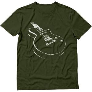image:imageTstars Guitar TShirt for Men  Gift for Musicians and Music Lovers  Casual Graphic Tshirt for GuitaristsOlive