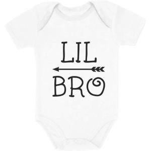 image:imageTstars Little Brother Shirt for Boys Baby Announcement Baby Boy Baby BodysuitWhite