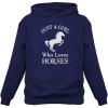 image:imageTstars Just a Girl Who Loves Horses Hoodie  Equestrian Hoodies for Women amp Teen Girls  Gift for Riders amp FansBlue