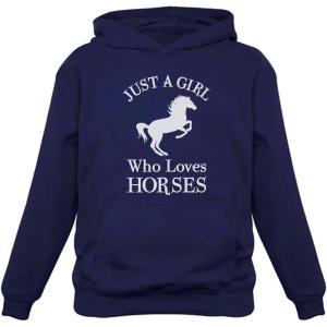 image:imageTstars Just a Girl Who Loves Horses Hoodie  Equestrian Hoodies for Women amp Teen Girls  Gift for Riders amp FansBlue