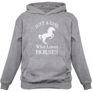image:imageTstars Just a Girl Who Loves Horses Hoodie  Equestrian Hoodies for Women amp Teen Girls  Gift for Riders amp FansGray