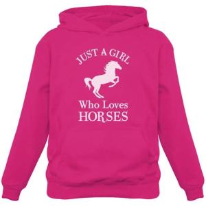 image:imageTstars Just a Girl Who Loves Horses Hoodie  Equestrian Hoodies for Women amp Teen Girls  Gift for Riders amp FansPink