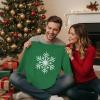 image:imageBig White Snowflakes Shirt Christmas Holidays Long Sleeve TShirt Large Green
