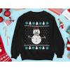 image:imageTstars Christmas Snowman Face Mask Quarantine 2020 Ugly Christmas Women SweatshirtBlack