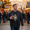 image:imageTstars Long Sleeve TShirt for Men Snowflake Christmas Shirt  Funny in Ugly Sweater Style for Festive Winter Wear Large Black