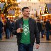 image:imageTstars Long Sleeve TShirt for Men Snowflake Christmas Shirt  Funny in Ugly Sweater Style for Festive Winter Wear Small Green