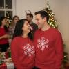 image:imageTstars Long Sleeve TShirt for Men Snowflake Christmas Shirt  Funny in Ugly Sweater Style for Festive Winter Wear Small Red