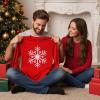 image:imageTstars Long Sleeve TShirt for Men Snowflake Christmas Shirt  Funny in Ugly Sweater Style for Festive Winter Wear Small Red