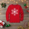 image:imageTstars Long Sleeve TShirt for Men Snowflake Christmas Shirt  Funny in Ugly Sweater Style for Festive Winter Wear Small Red