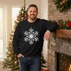 image:imageTstars Long Sleeve TShirt for Men Snowflake Christmas Shirt  Funny in Ugly Sweater Style for Festive Winter Wear XLarge Black
