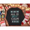 image:imageTstars Quarantine Christmas Shirt All Is Not Calm Funny Ugly Christmas Women SweatshirtGray