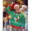 image:imageTstars Santa Sports Ugly Christmas Sweater for Men Basketball Hockey Golf Funny Holiday Knit Pullover Festive Winter StyleChicken  Multicolor