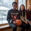 image:imageTstars Santa Sports Ugly Christmas Sweater for Men Basketball Hockey Golf Funny Holiday Knit Pullover Festive Winter StyleHoop  Multicolor