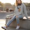 image:imageWomens Graphic Hoodie  Cute Animal and Funny Quote Pullover Sweatshirt  Casual Hooded Top for Dog amp Sloth LoversLlama  Gray