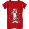 image:imageTstars Bunny Rabbit Santa Hat Cute Ugly Christmas Toddler Kids Girls Fitted TShirtRed