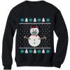 image:imageTstars Christmas Snowman Face Mask Quarantine 2020 Ugly Christmas Women SweatshirtBlack