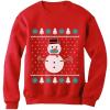image:imageTstars Christmas Snowman Face Mask Quarantine 2020 Ugly Christmas Women SweatshirtRed