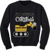 image:imageTstars Im Digging Christmas Personalized Boys Tractor Custom Toddler Kids Sweatshirt 3T Black
