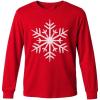 image:imageTstars Long Sleeve TShirt for Men Snowflake Christmas Shirt  Funny in Ugly Sweater Style for Festive Winter Wear Small Red