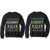 image:imageTstars Matching Mommy Daddy Elf Ugly Christmas Sweatshirts Funny Xmas Elf Family OutfitDaddy Elf  Mommy Elf