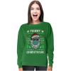 image:imageTstars Merry Christmask 2020 Quarantine Santa Face Mask Ugly Christmas Women SweatshirtGreen