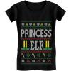 image:imageTstars Princess Elf Ugly Christmas Sweater Family Toddler Kids Girls Fitted TShirtBlack