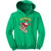 image:imageTstars Skater Santa Claus Ho Ho Ho Ollie Ugly Christmas Kids HoodieGreen