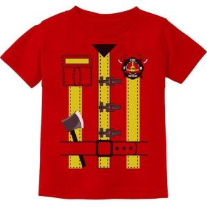 image:imageTstars Fireman Uniform Firefighter Halloween Costume Toddler Kids TShirtRed