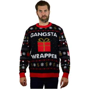 image:imageTstars Santa Sports Ugly Christmas Sweater for Men Basketball Hockey Golf Funny Holiday Knit Pullover Festive Winter StyleGangsta  Multicolor