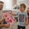 image:imageTstars ABC I Love You Kids Valentine Shirt  Alphabet Heart Graphic Tee for Toddlers Boys and GirlsGray
