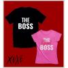 image:imageTstars Funny Couples Matching Shirts The Boss amp The Real Boss His and Hers Boyfriend Girlfriend Wife Husband Couple TshirtMen Black  Women Pink