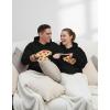 image:imageTstars Pizza Matching Hoodies for Couples His and Hers The Missing Piece ValentineMens Black  Women Black