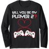 image:imageGamer Valentines Sweatshirt Controllers Heart Be My Player 7 Long Sleeve TShirtBlack