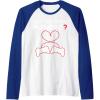 image:imageMens Gamer Valentines Sweatshirt Controllers Heart Be My Player 7 Raglan Baseball TeeRoyal BlueWhite