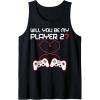 image:imageMens Gamer Valentines Sweatshirt Controllers Heart Be My Player 7 Tank TopBlack