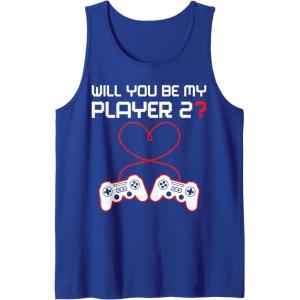 image:imageMens Gamer Valentines Sweatshirt Controllers Heart Be My Player 7 Tank TopRoyal Blue