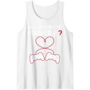 image:imageMens Gamer Valentines Sweatshirt Controllers Heart Be My Player 7 Tank TopWhite