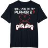 image:imageGamer Valentines Sweatshirt Controllers Heart Be My Player 7 TShirtBlack