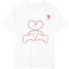 image:imageGamer Valentines Sweatshirt Controllers Heart Be My Player 7 TShirtWhite