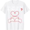 image:imageGamer Valentines Sweatshirt Controllers Heart Be My Player 7 TShirtWhite